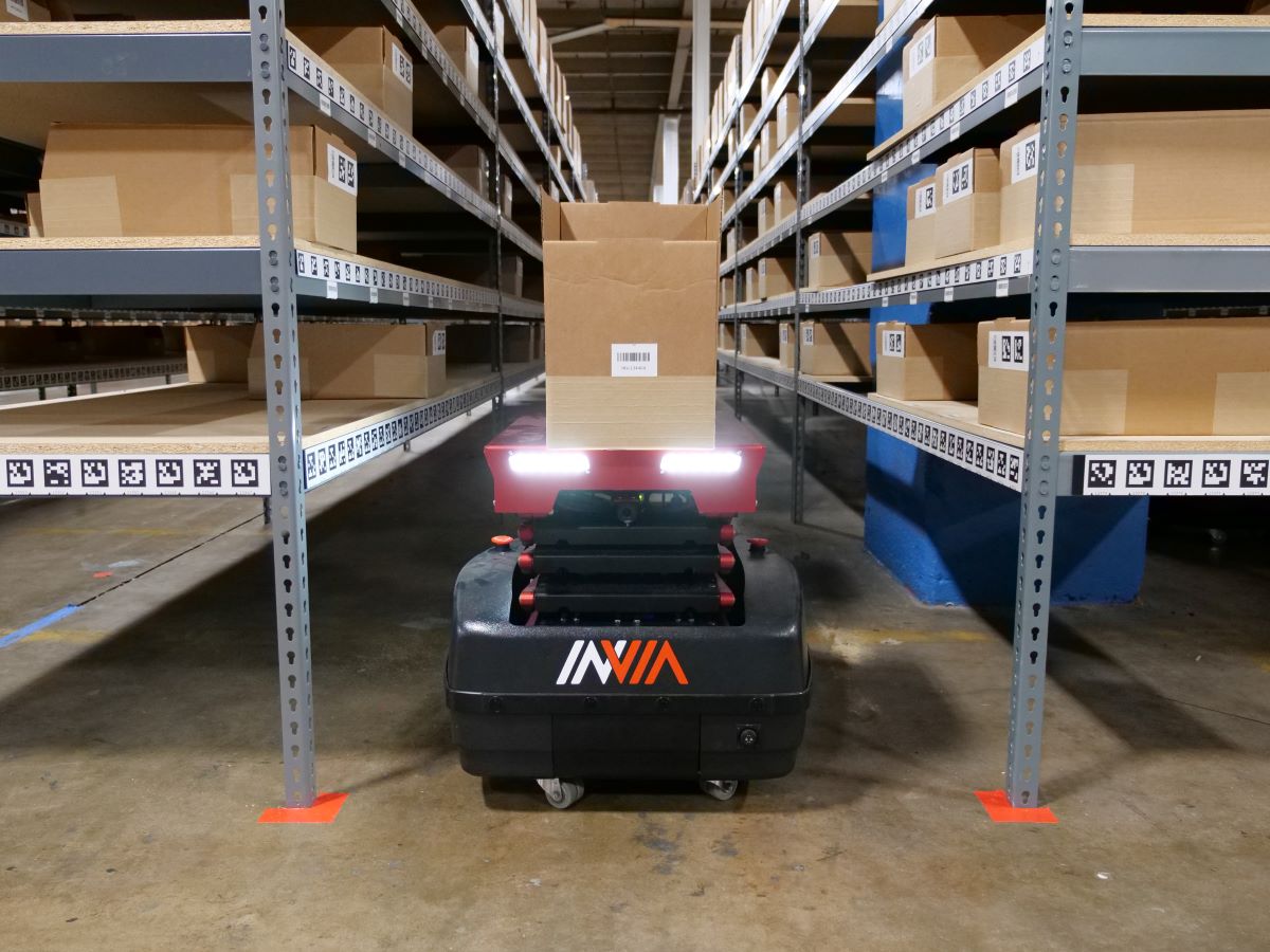 inVia robot picking items from the ware house to bring upfront to the packers.