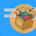 Shipping box with different items in it described as the number 1 product with arrows pointing into the box.